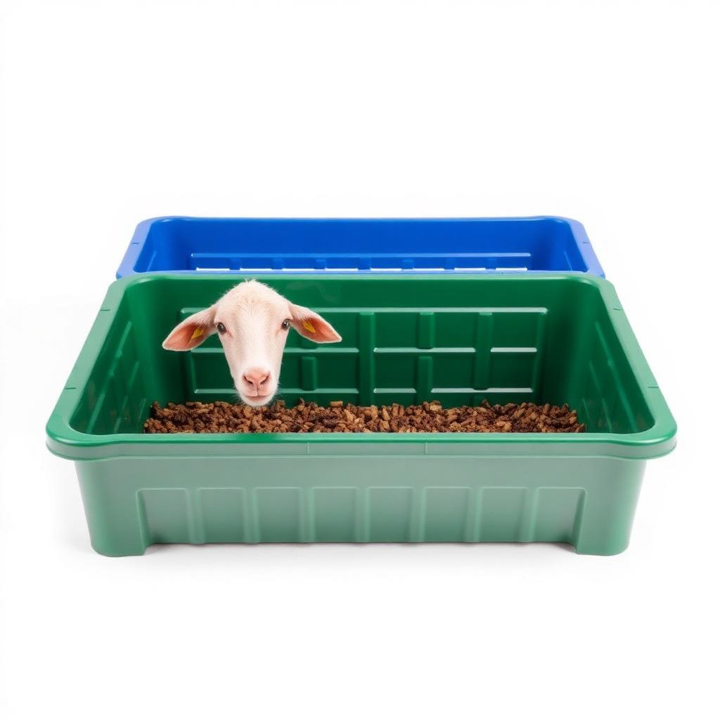 معلف حيوانات بلاستيكي